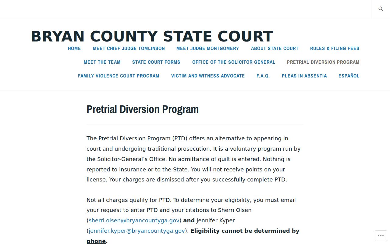 Bryan County bench warrant case resolution program information